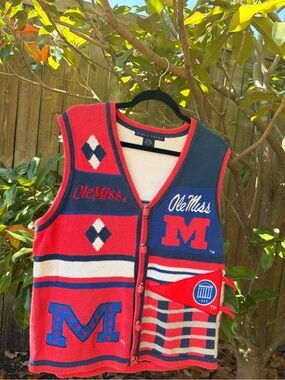 Vintage Ole Miss Birch Bros. Knit Sweater Vest | University of Mississippi | L